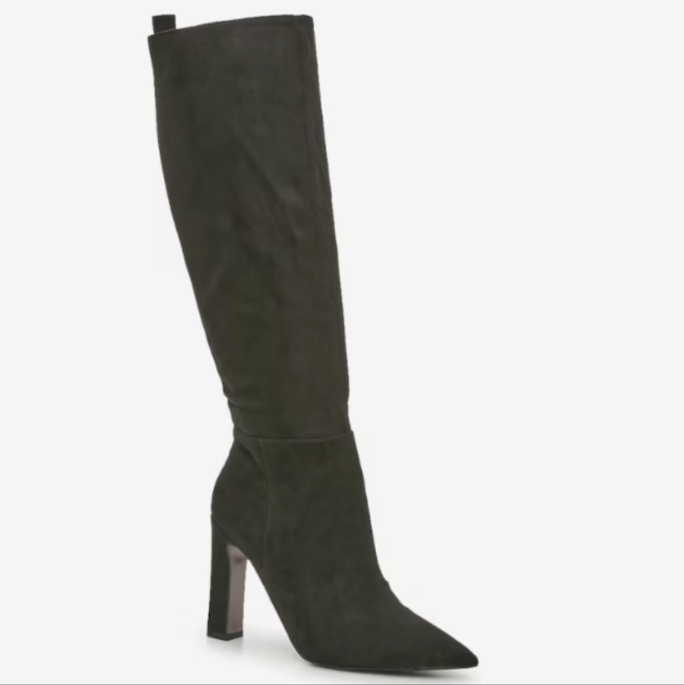 JLO Jennifer Lopez Krim Boot Women's Size 9.5 Black High Heeled Boot - Picture 1 of 16
